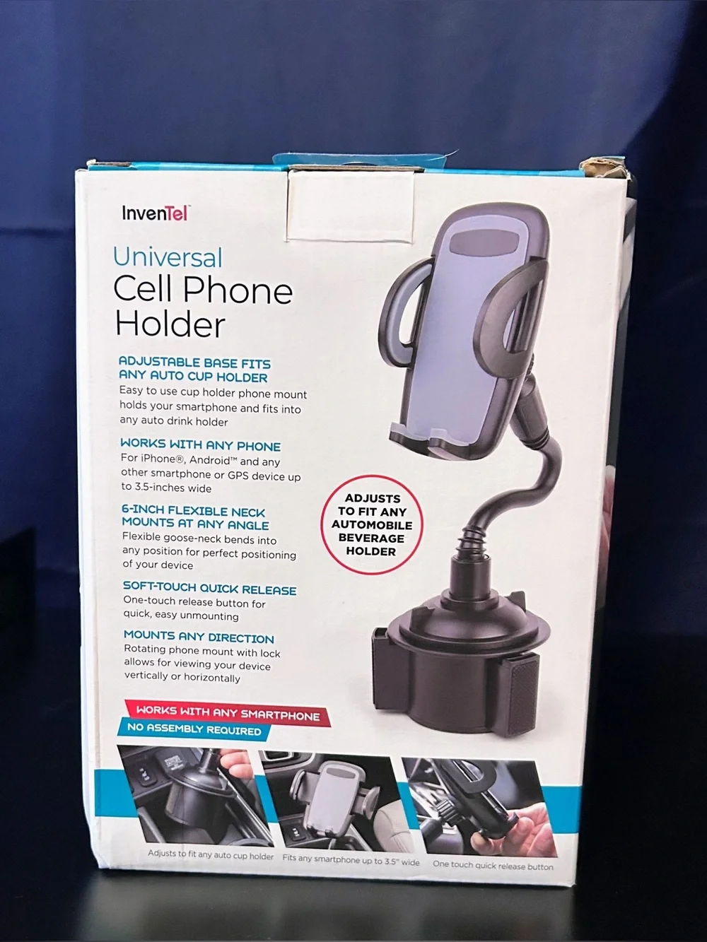 InvenTel Universal Cell Phone Holder - Black